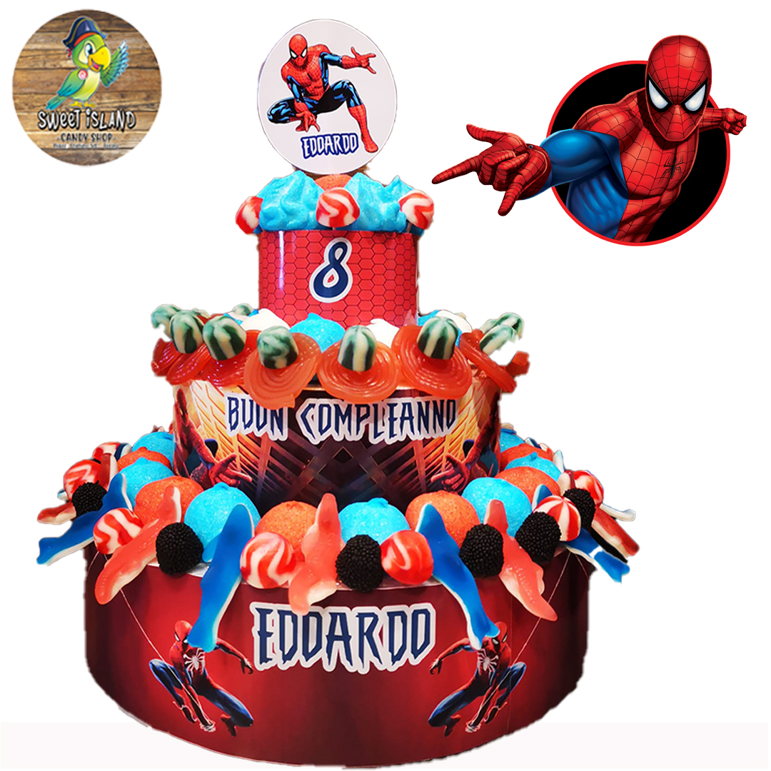 Torta SPIDERMAN – personalizzabile – 3 PIANI – Sweet Island: crea il tuo  tesoro!