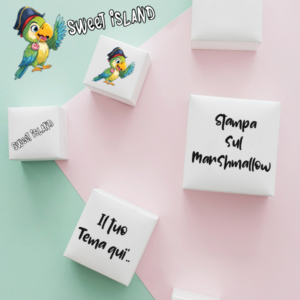 30 Marshmallow con Stampa imbustato singolarmente con foto o testo