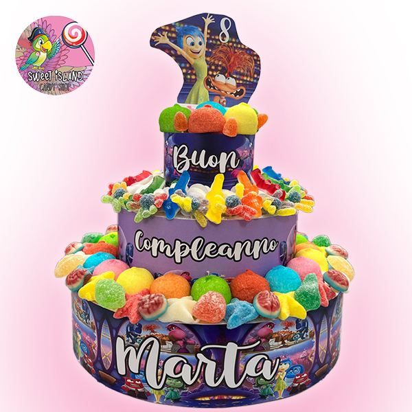 Torta a 3 Piani INSIDE OUT personalizzata